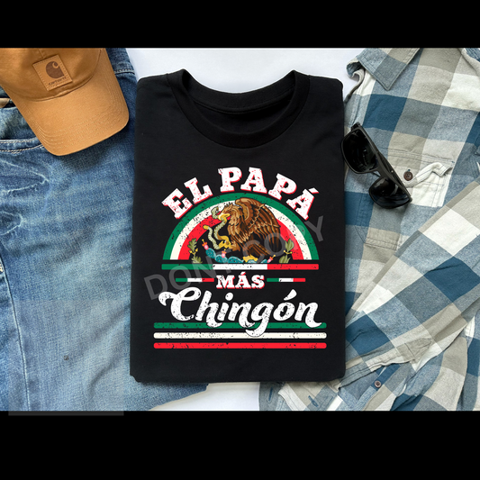 El papá más Chingon Black T-Shirt