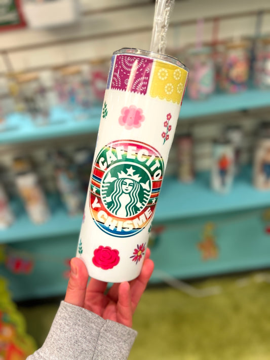 Mexican Cafecito y Chisme Tumbler
