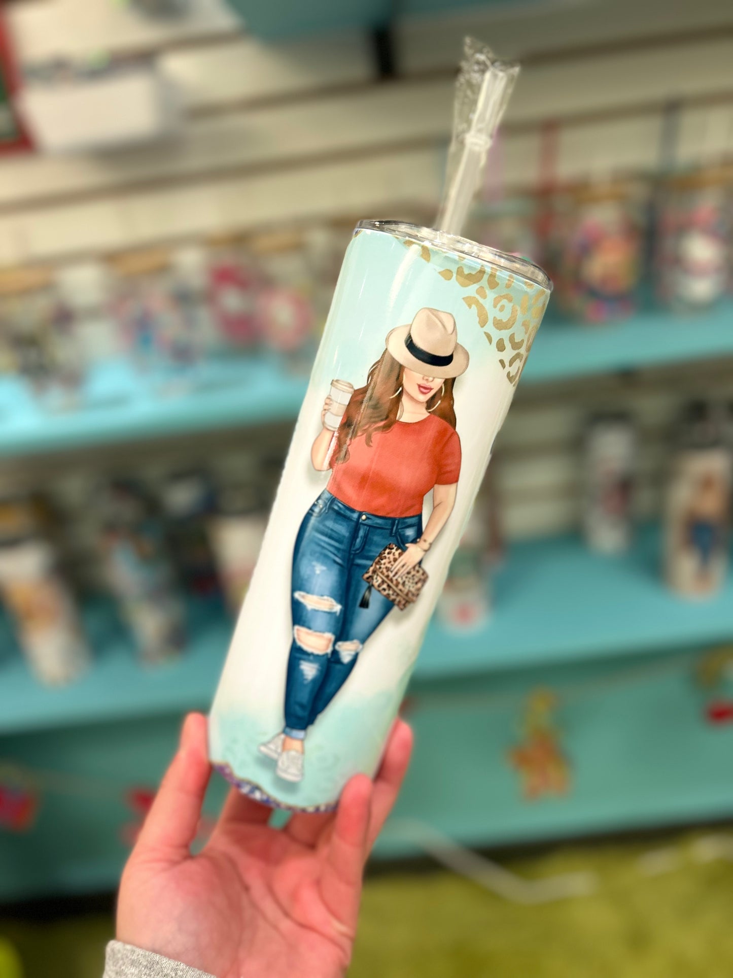 Chingona blue tumbler