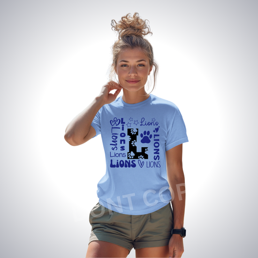 Carolina blue Lions shirt