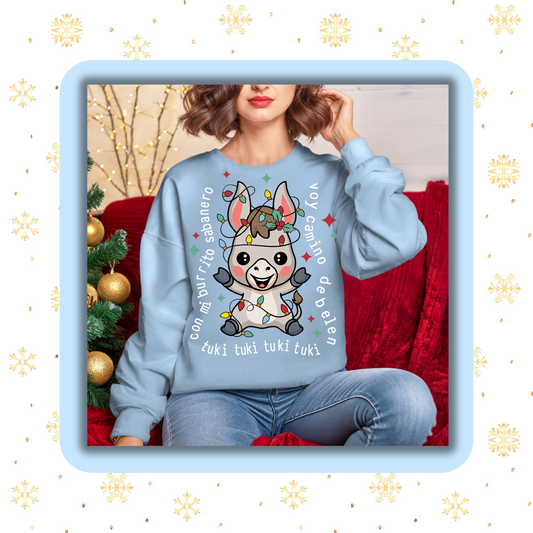 Tuki Tuki Blue crewneck Fleece
